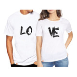 Kit Camisetas Casal Conjunto Love - Pronta Entrega