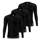 Kit Camisetas Térmicas Masculina Segunda Pele Proteção Uv50+