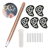Kit Caneta Capilar Tebori Desenho + Lâminas + Moldes Design
