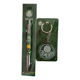 Kit Caneta Palmeiras E Chaveiro Presente Torcedor