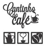 Kit Cantinho Do Café 4 Peças Decoração Cozinha C/dupla Face