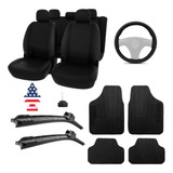 Kit Capa Banco Carro Couro Tapetes Palheta Original + Brinde