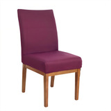 Kit Capa Cadeira Sala De Jantar 4 Lugares Estampas Cor Marsala