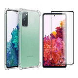 Kit Capa Capinha Case Para Galaxy S20 Fe S20fe + Pelicula 3d Cor Transparente