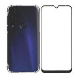 Kit Capa Capinha Case Para Motorola Moto G8 Play + Pelicula Cor Transparente