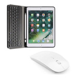 Kit Capa Case Para iPad 5° 6º 9.7 +teclado E Mouse Bluetooth