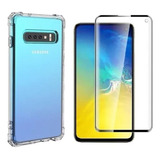 Kit Capa Case + Pelicula Nano Gel 3d Para Galaxy S10e Cor Transparente