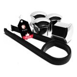 Kit Capa De Parafuso Peugeot 17mm C/16 (1 Preto E 1 Cromado)