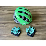 Kit Capacete Ciclismo High One Infantil P (48-52) + Luvas