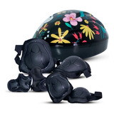 Kit Capacete Infantil C/ Joelheira Cotoveleira Munhequeira