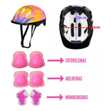 Kit Capacete Joelheira Skate Infantil Bicicleta Patins Full