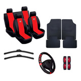 Kit Capas Couro Banco Carro Tapetes Volante Fiat + Palheta