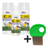 Kit Capilar Mata Piolhos E Lêndeas Elimina Coceira Shampoo