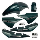 Kit Carenagem Cg 150 Titan 2004 Esd 04 Verde C/adesivos