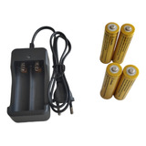 Kit Carregador Duplo+4 Baterias 18650 3,7/4,2v 9800mah
