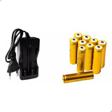 Kit Carregador Duplo+6 Bateria 18650 3.7/4.2v 9800ma Lantern