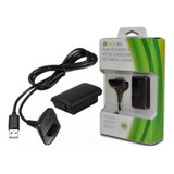 Kit Carregador E Bateria 4800 Mah Para Controle Xbox 360