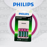 Kit Carregador Pilhas Philips Recarregaveis Aa 2450mah Xbox