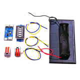 Kit Carregamento Solar 5v 500ma Para Bat Lítio 18650, Lipo 