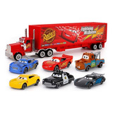 Kit Carreta + 6 Carrinhos Filmes Carros 3 Relampago Mcqueen