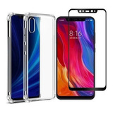 Kit Case Capa Anti Impacto Para Xiaomi Mi 8 + Pelicula Cor Transparente