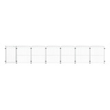 Kit Cercado Delimitador 82cm Altura Com Portão Para Cães 4,72m Cor Branco