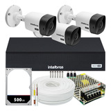 Kit Cftv 3 Câmeras Segurança Intelbras Residencial Mhdx 1004