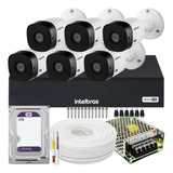 Kit Cftv 6 Cameras Full Hd Dvr Intelbras 1008c 2tb Wd Purple