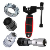 Kit Chave Bike Extrator Corrente Raio Pedivela K7 Central