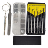 Kit Chaves Reparo Óculos Relógio + 1100 Pçs De Parafusos 