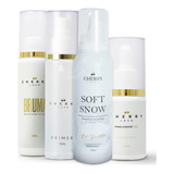 Kit Cherry Lash Shampoo Primer Bruma Finalizador P/ Cílios