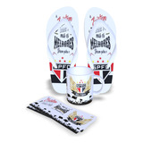 Kit Chinelo + Caneca De Porcelana Times Brasileiros Presente