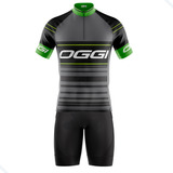 Kit Ciclismo Bermuda E Camisa Masculino Oggi Verde Com Bolso