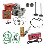 Kit Cilindro Kmp Biela Junta Valvulas Titan 125 2002 A 2008