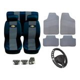 Kit Cinza Capas Bancos Pedaleira Tapetes Corsa Wind Super 97