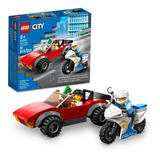 Kit City 60392 Perseguição Carro E Moto Da Polícia 59pc Lego Quantidade De Peças 59