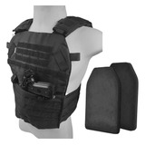 Kit Colete Plate Shooter 2.0 Airsoft + Placa Fake Eva