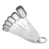 Kit Colher Medidor 6 Pçs Inox Coleção Isa Scherer Mimo Style Cor Prateado