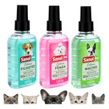 Kit Colônia Cachorro Gato Filhote Macho Fêmea Sanol 120ml