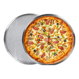 Kit Com 05 Telas Redonda 40cm Para Pizza - Malha 7x15