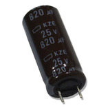 Kit Com 10 Capacitor Eletrolítico 820uf 25v 11x22mm