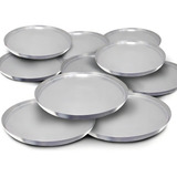 Kit Com 10 Formas Para Pizza De 25 Cm Em Alumínio