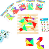 Kit Com 10 Jogo De Montar Mini Quebra-cabeça Tangram Pinhata