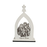 Kit Com 10 Lembrancinhas Sagrada Família Em Mdf Branco 3mm