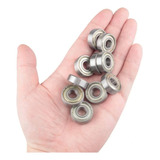 Kit Com 10 Rolamentos Abec 608 Zz Manutençao Skate Patins 