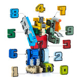 Kit Com 10 Transformes Robô Brinquedo Encaixe Pacote