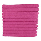 Kit Com 10pçs Toalhas De Salão De Beleza 70x45cm 100%algodão Cor 10 Pink Liso