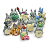 Kit Com 12 Peças Meu Amigo Totoro Miniatura Em Pvc 3cm