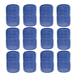 Kit Com 12 Un Modelador De Cachos Com Velcro 40mm Marco Boni Cor Azul