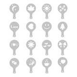Kit Com 16 Moldes Decoração Stencils Café Bebidas E Comidas